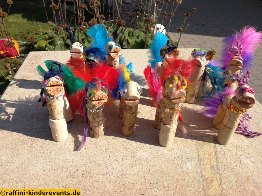 Recycling basteln Kinder Korken
