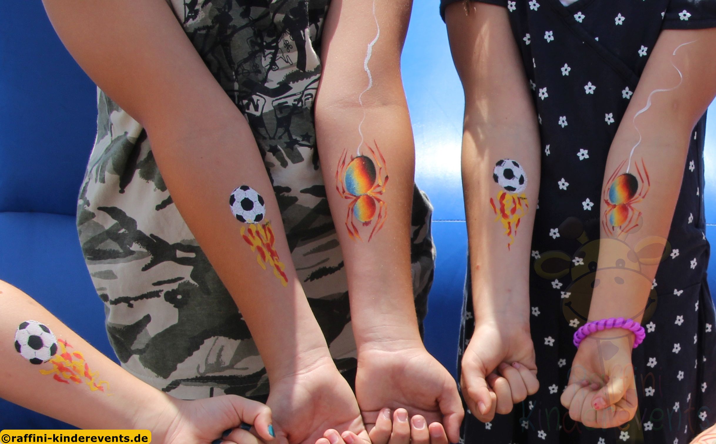 Armpainting Fussball, Spinne