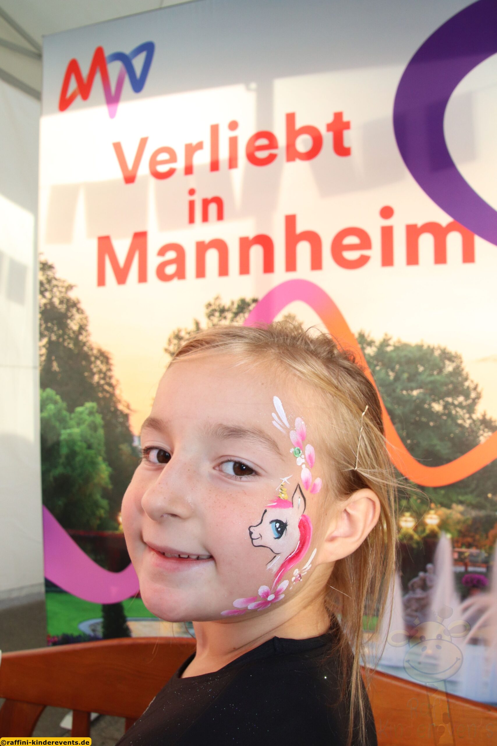einhorn Kinderschminken Blumenfest MVV Mannheim