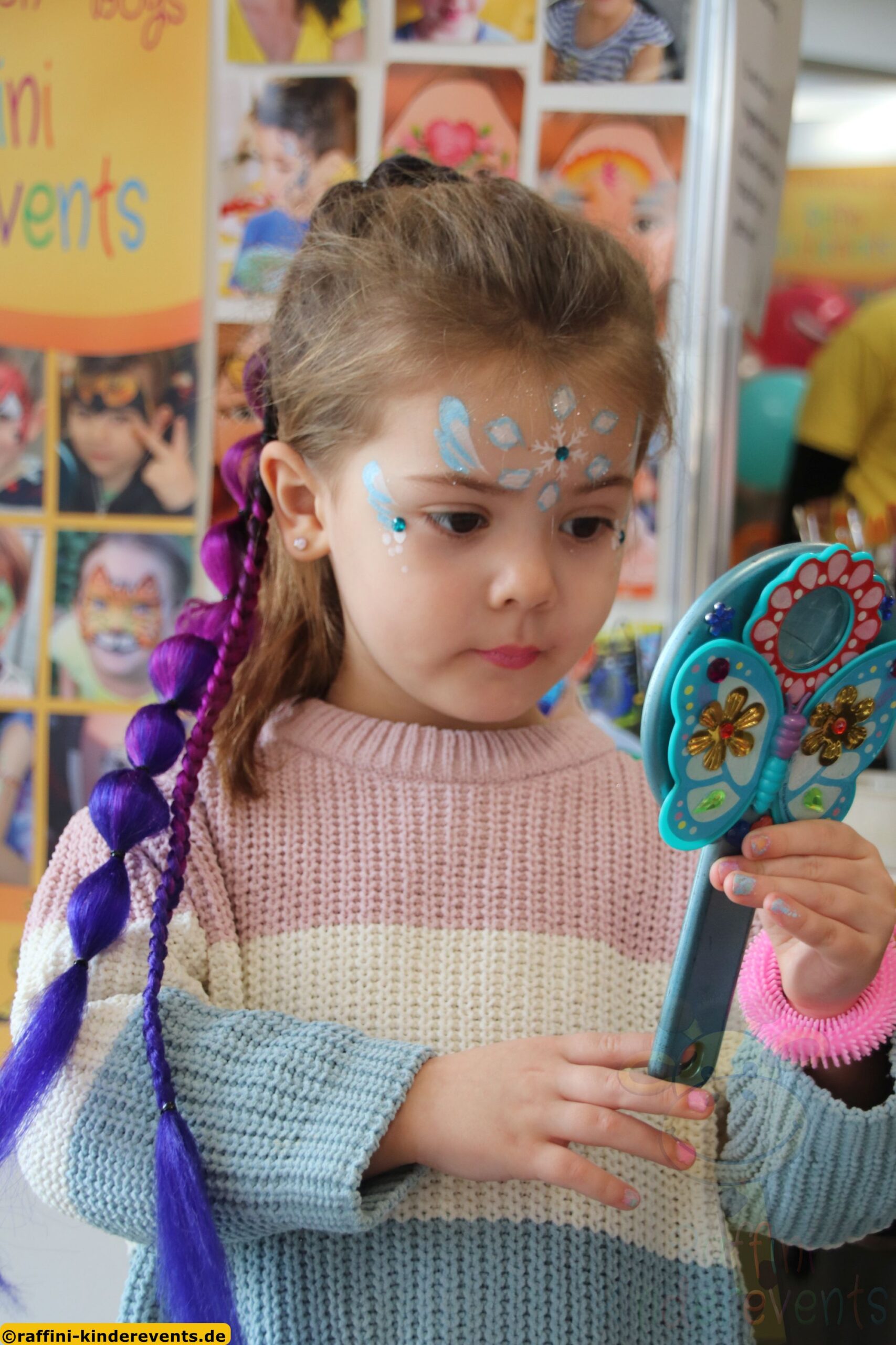 Bbunte Haarstraehnchen Kinderparty buchen